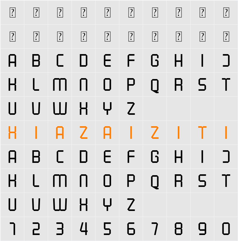 Georgia 1926 字符映射表