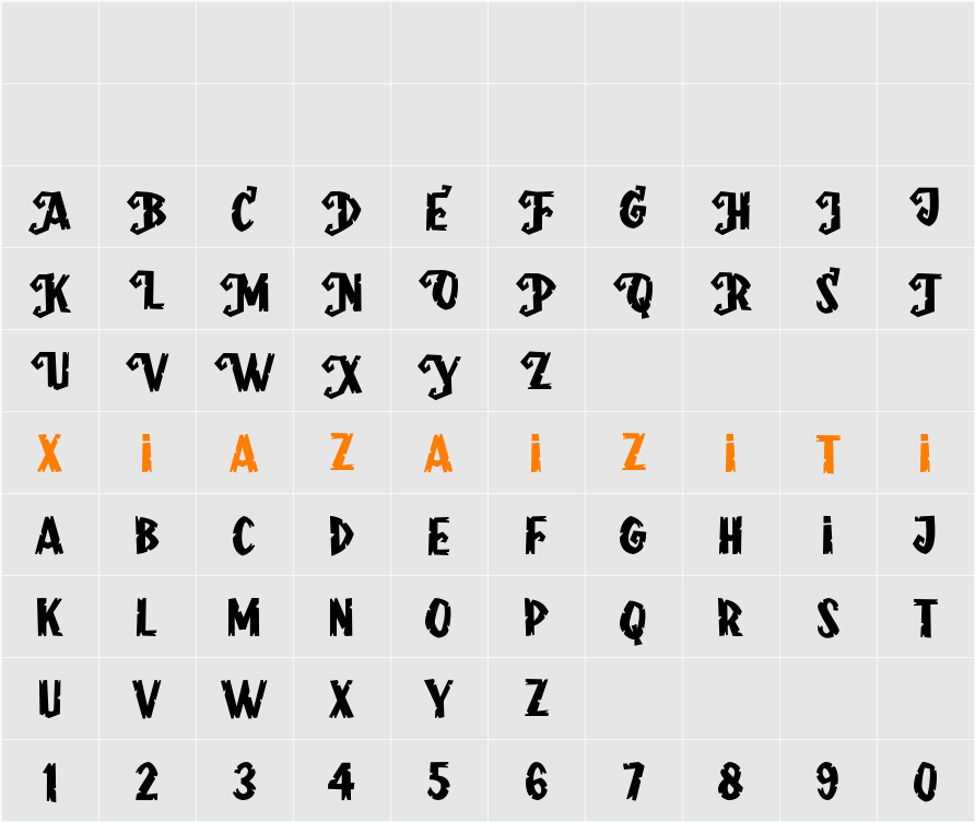 Frightening FREE 字符映射表