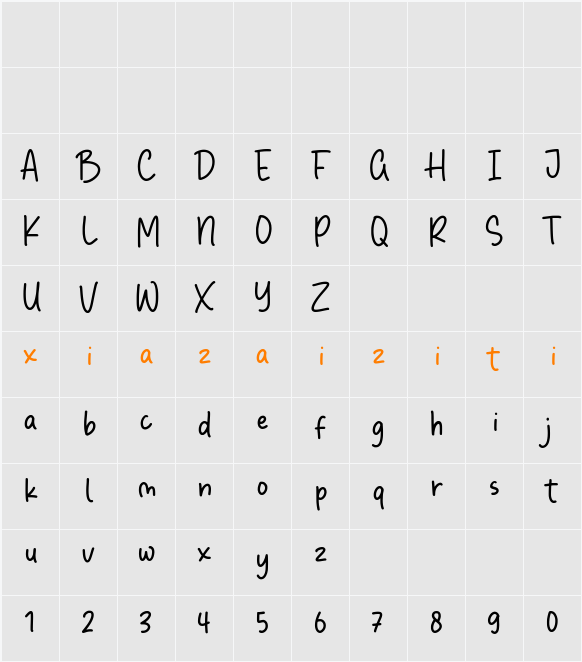 Duck & Tiger 字符映射表