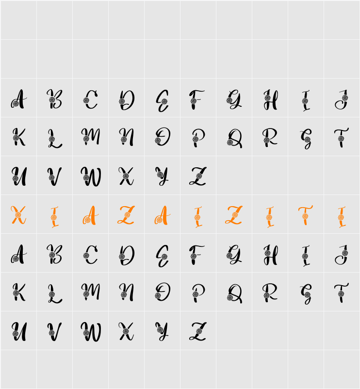 Capflow 字符映射表