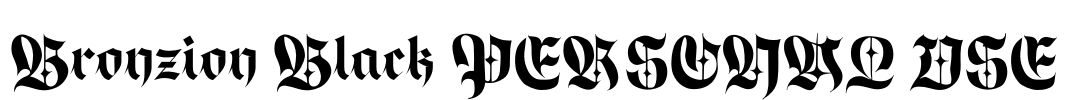 Bronzion Black PERSONAL USE
