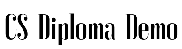 CS Diploma Demo 字体预览图