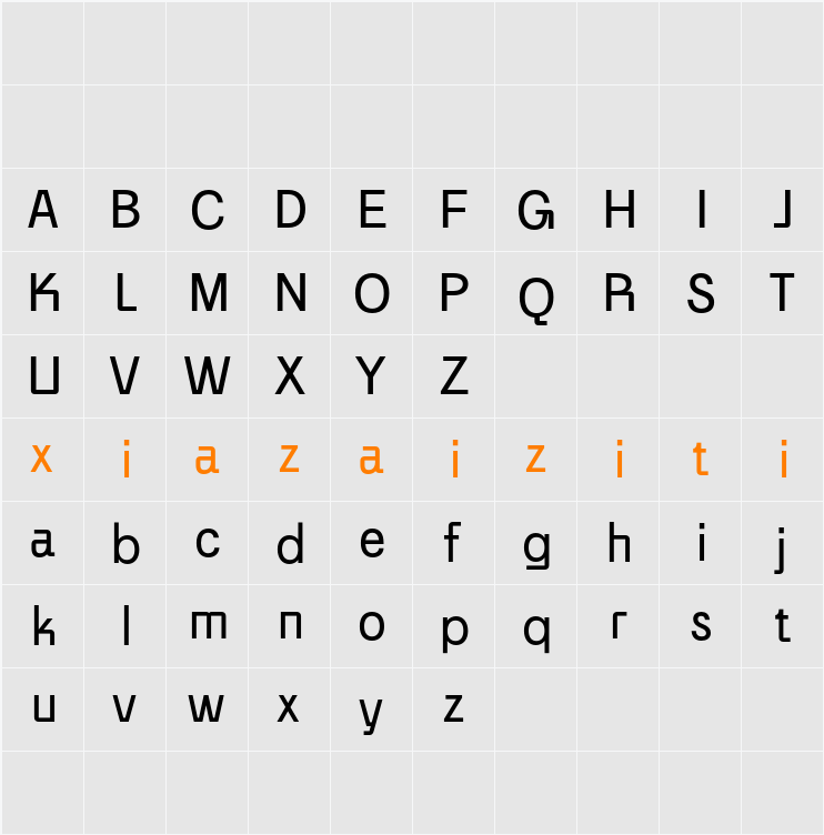 CS Cruise Demo 字符映射表