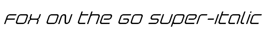 Fox on the Go Super-Italic