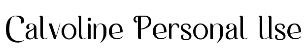 Calvoline Personal Use