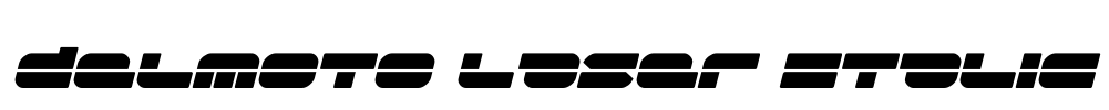 Delmoto Laser Italic 字体预览图