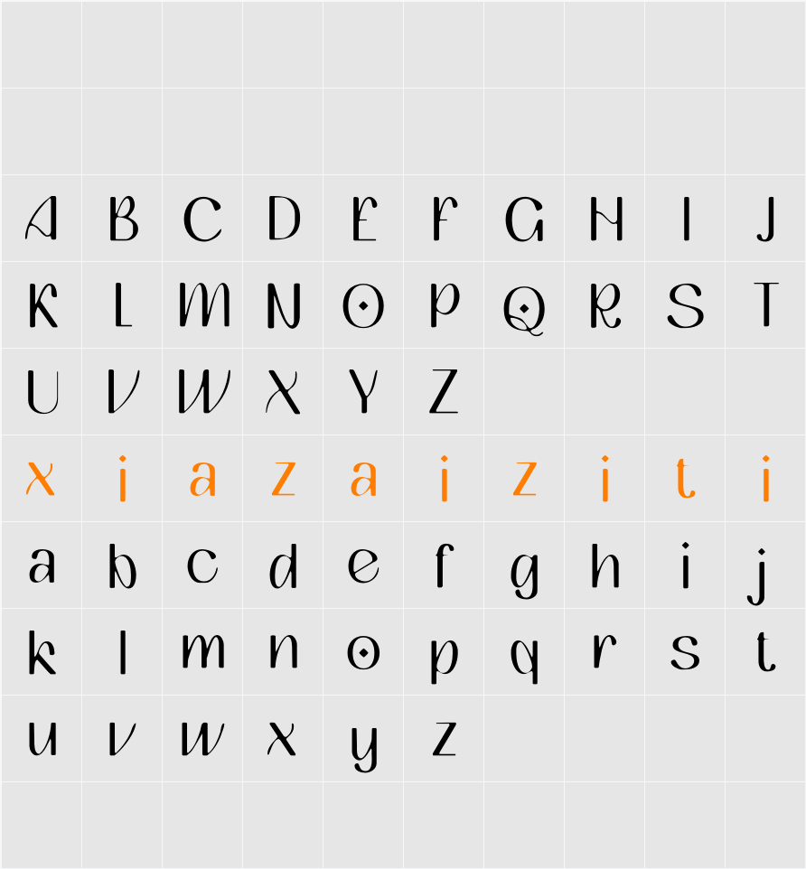 Gevaline Blur Demo 字符映射表