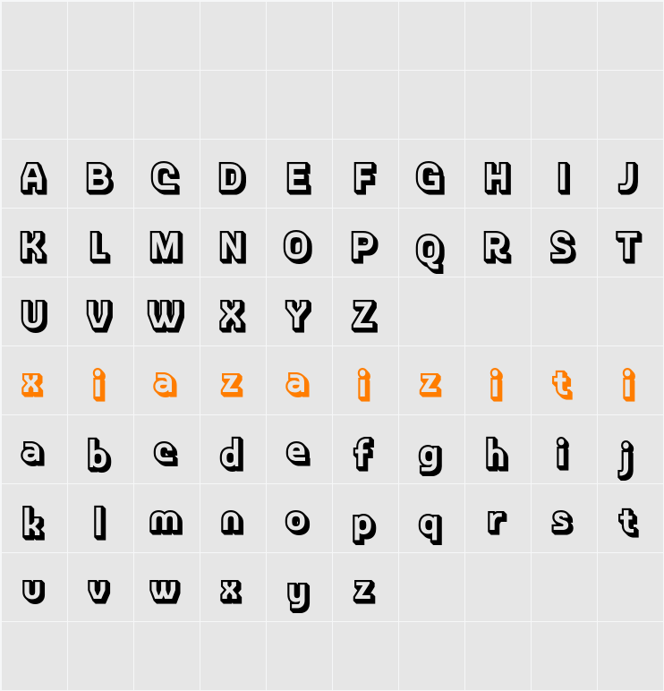 CS Halsey 3D Demo rudeRight 字符映射表