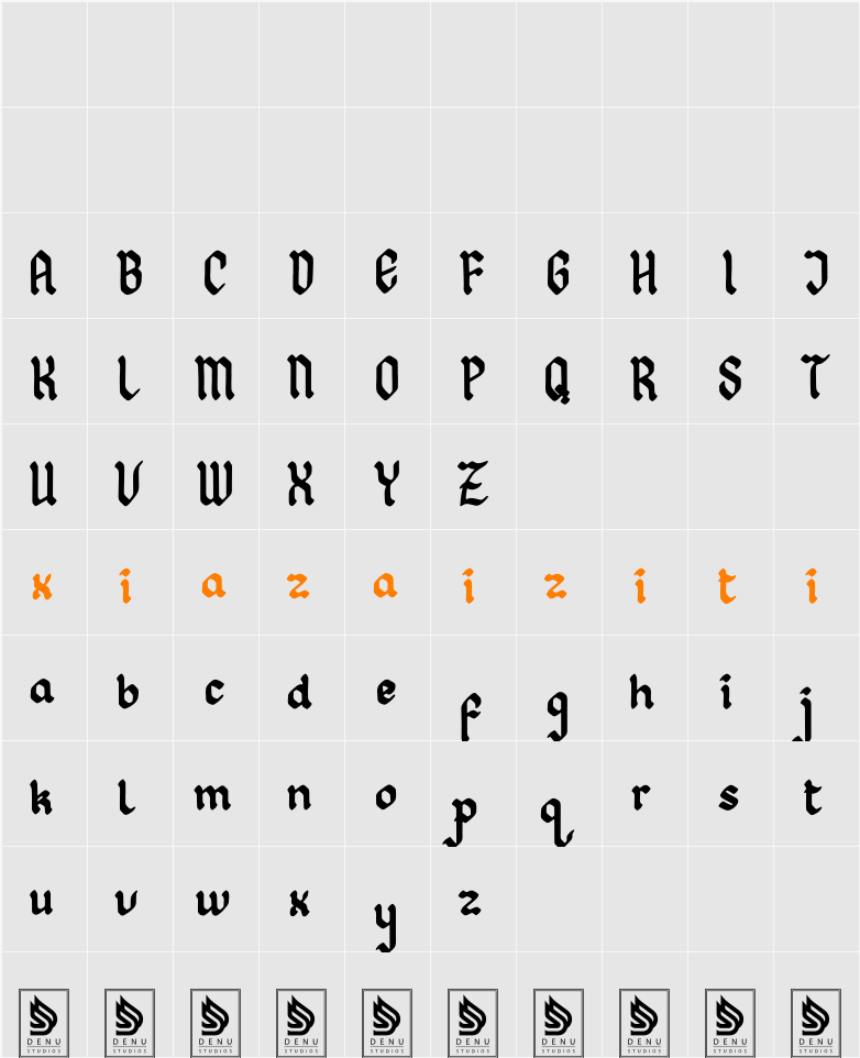 Dark Midaz 字符映射表