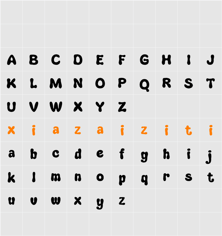 Carlise Rough Demo 字符映射表