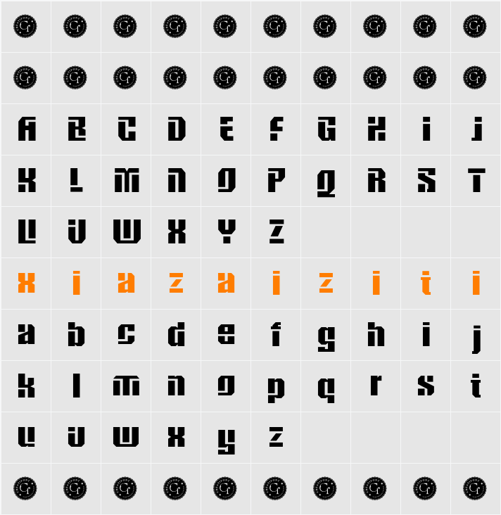 CF Bogswa ExtBd 字符映射表