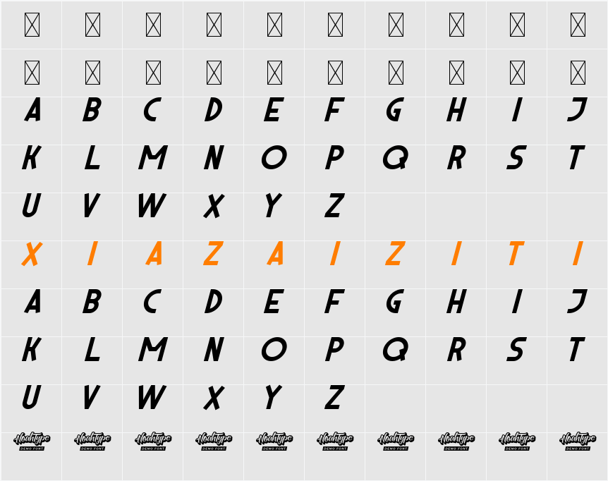FirstickDemo 字符映射表