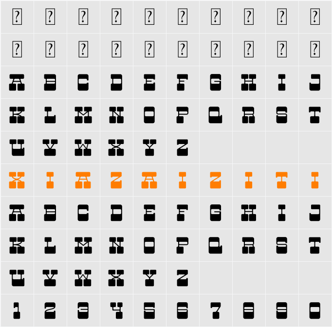 FatSlab 字符映射表