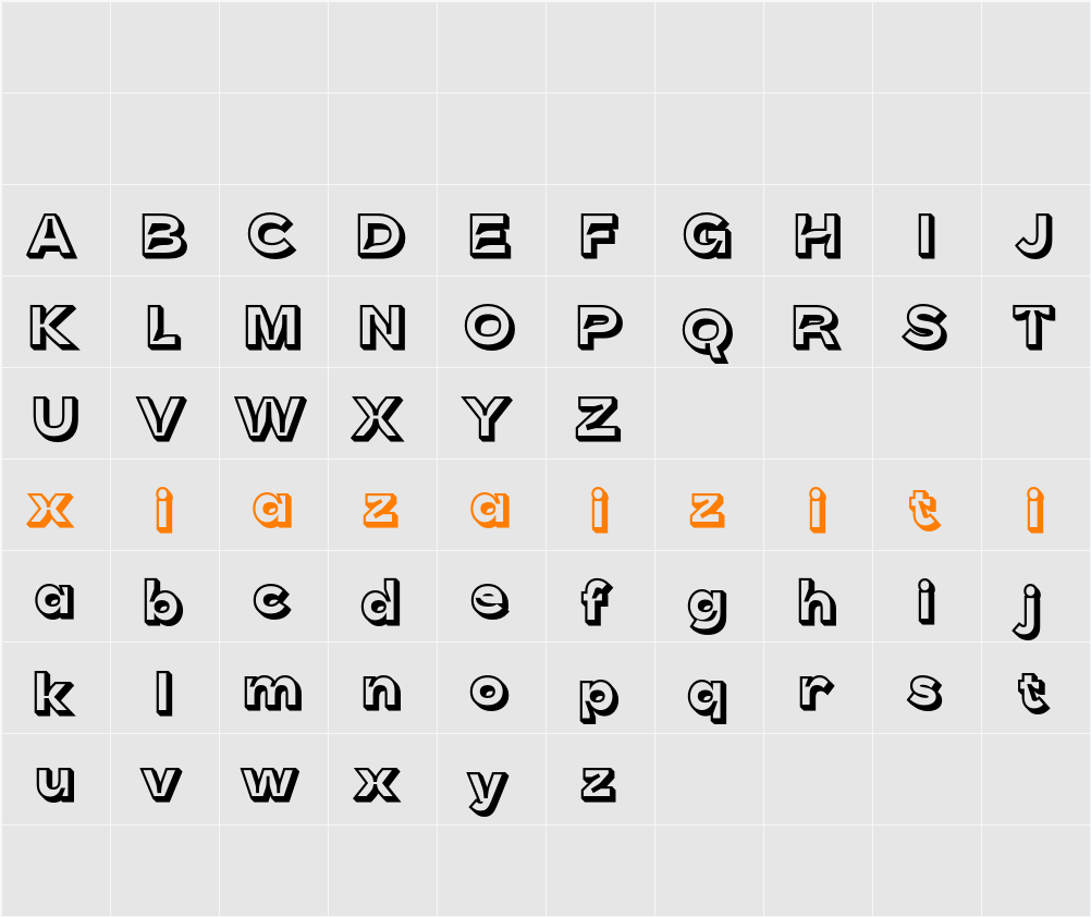 CS Marley 3D Demo rudeRight 字符映射表