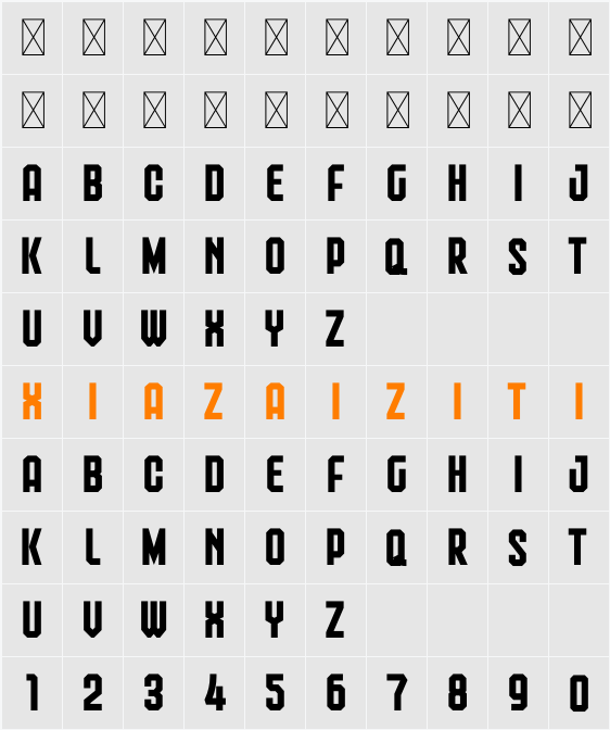 Freiburg PERSONAL USE 字符映射表