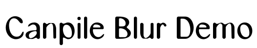 Canpile Blur Demo
