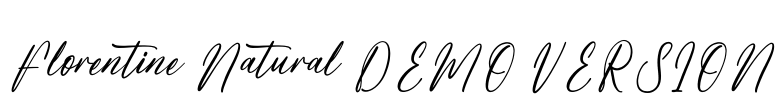 Florentine Natural DEMO VERSION 字体预览图