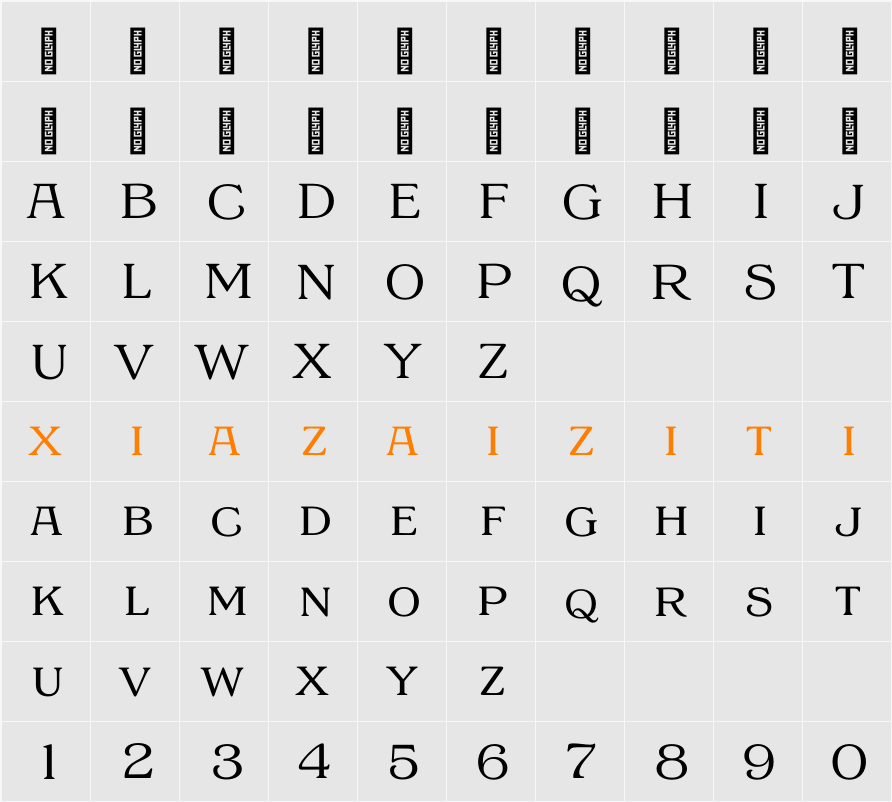 EFCO Barnis 字符映射表