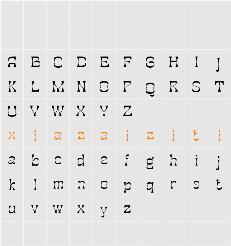 Caplosy Rough Demo 字符映射表