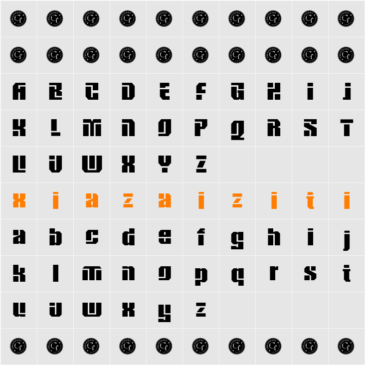 CF Bogswa Black 字符映射表