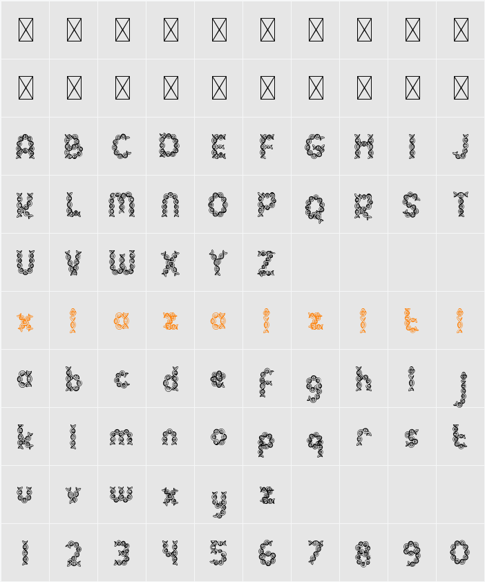 Clever Science DNA 2 字符映射表