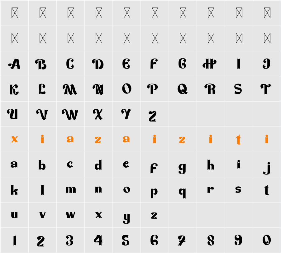 Closing Time 字符映射表