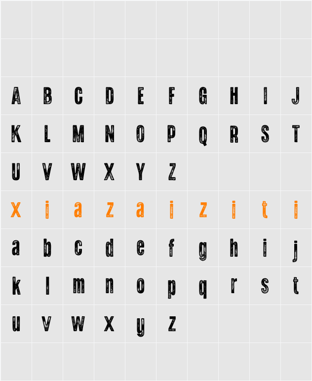 Godger Stamp Demo 字符映射表