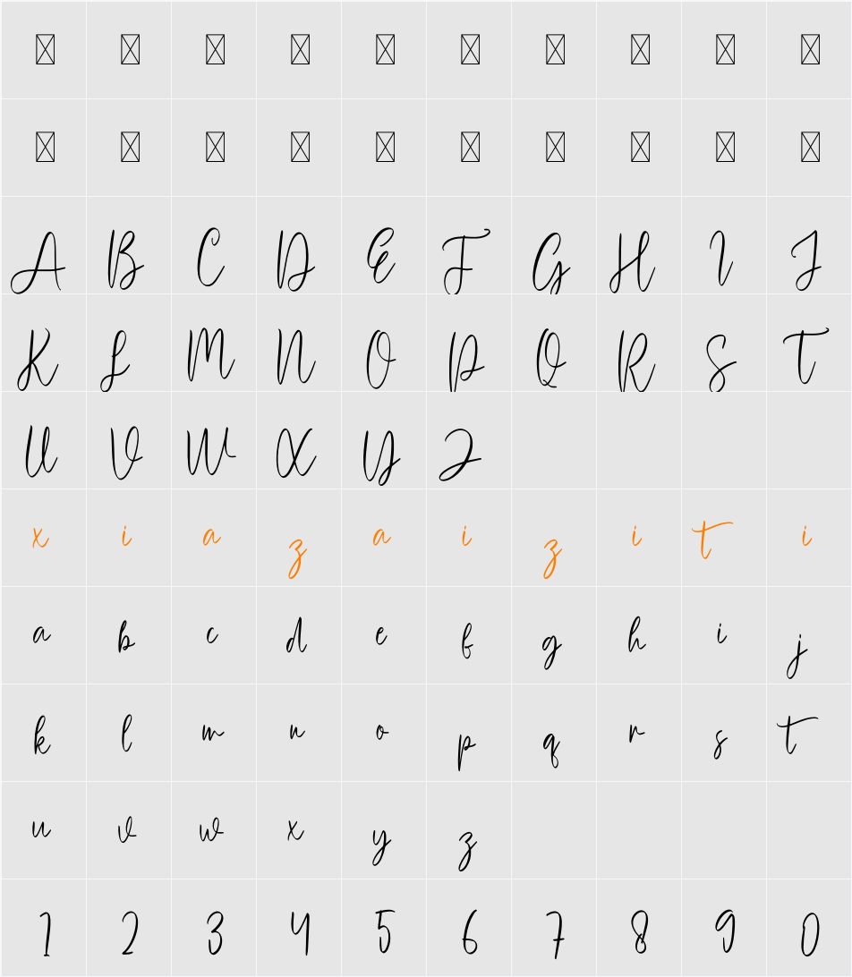 Hey Enchanting 字符映射表