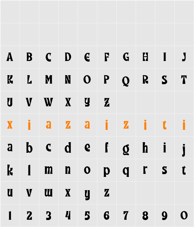 Klayfish Demo 字符映射表