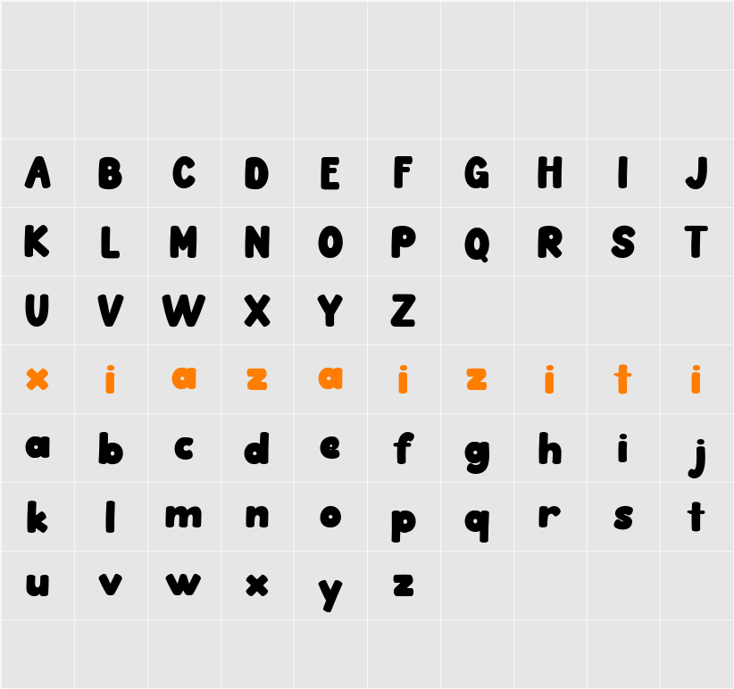 Karina 字符映射表