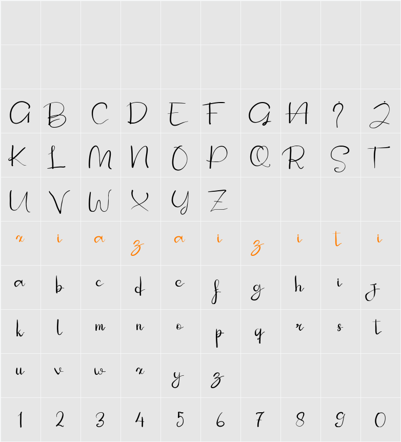 Gunong 字符映射表