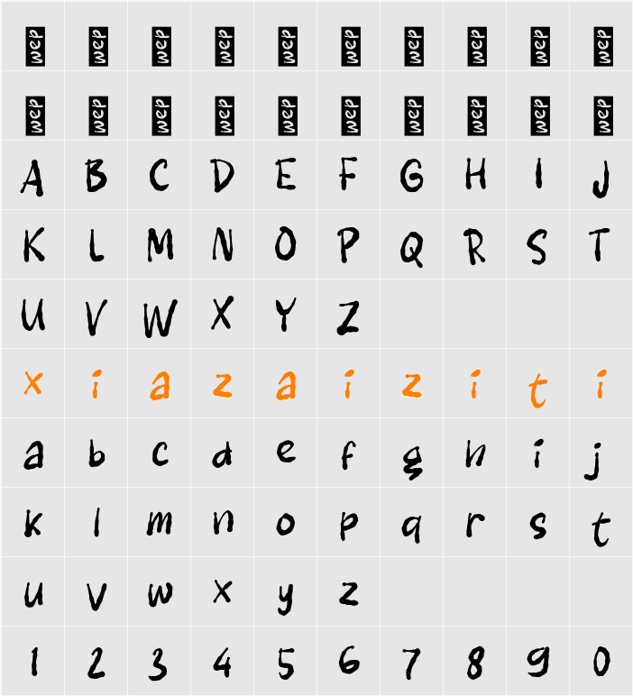 K Kelar 字符映射表