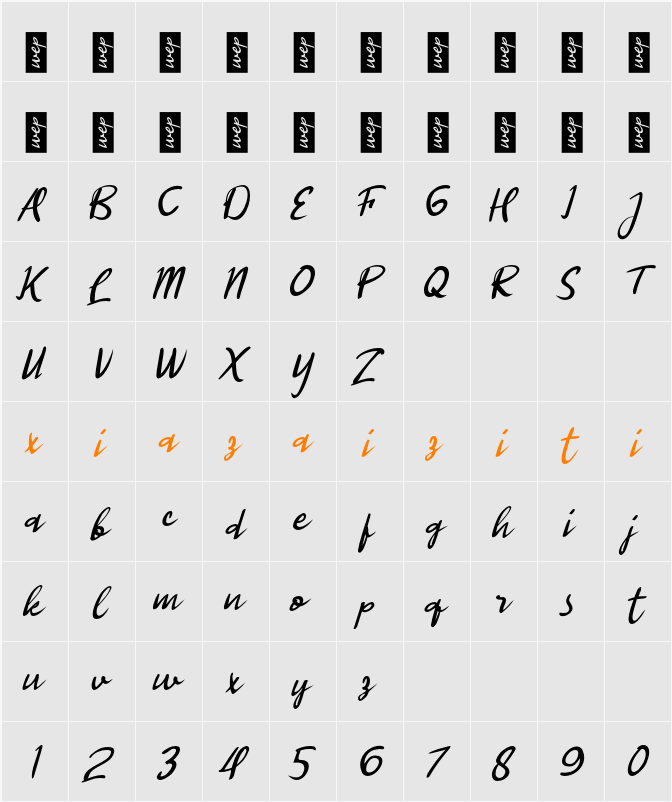 j Jobayer 字符映射表