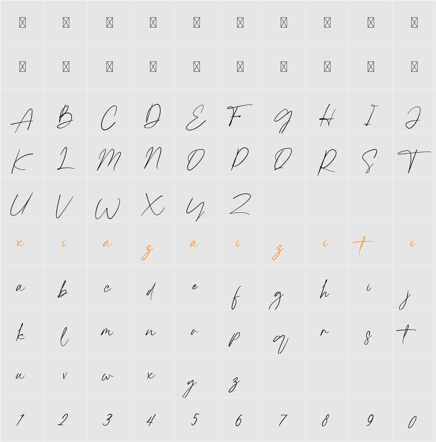 Goldesty 字符映射表