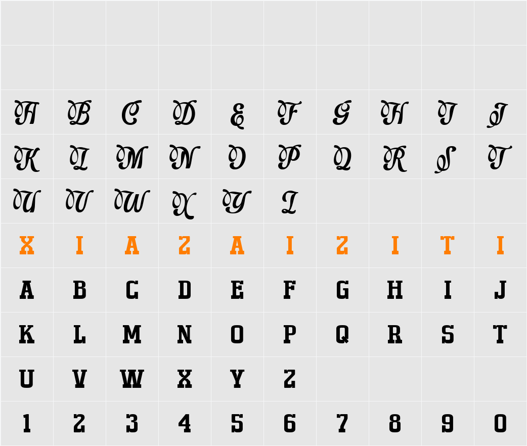 Lemona Demo 字符映射表