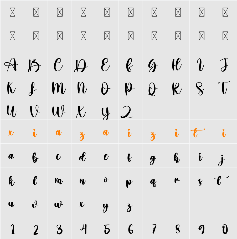 Hey Girl 字符映射表