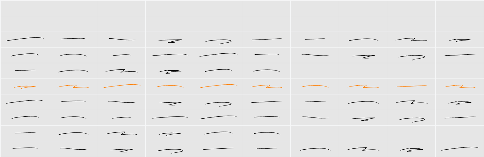 Kathiega Swash 字符映射表