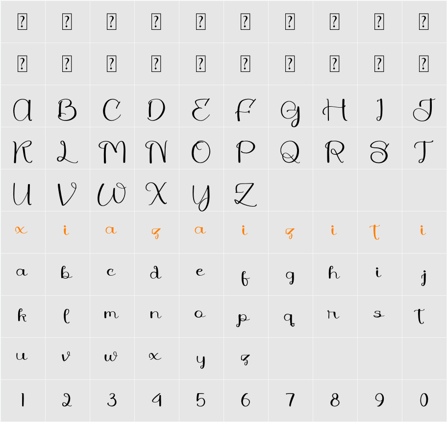 Jopalena 字符映射表