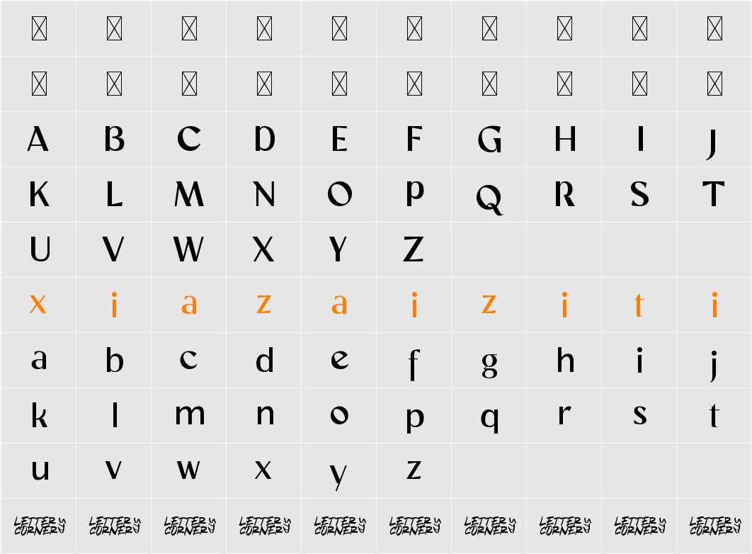 Magista Demo 字符映射表