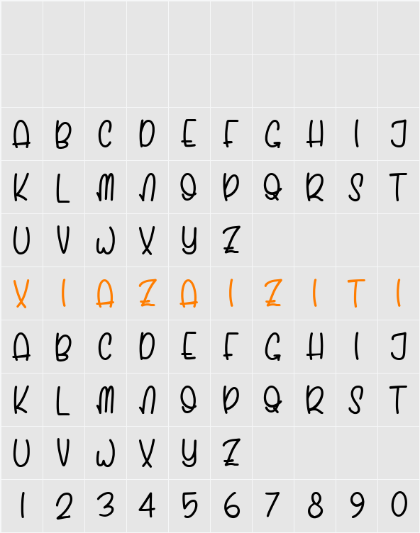 HELLO 字符映射表