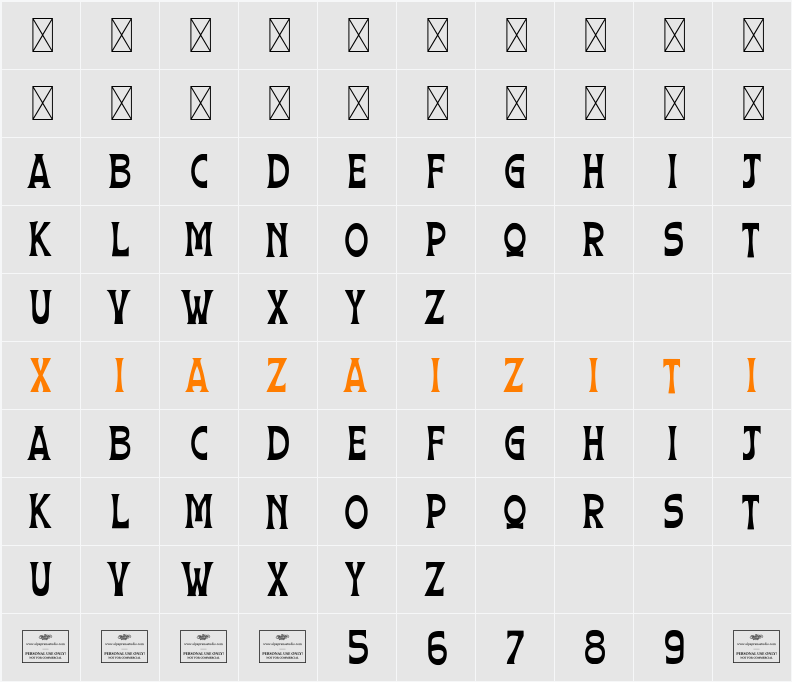 Glimpse Free 字符映射表