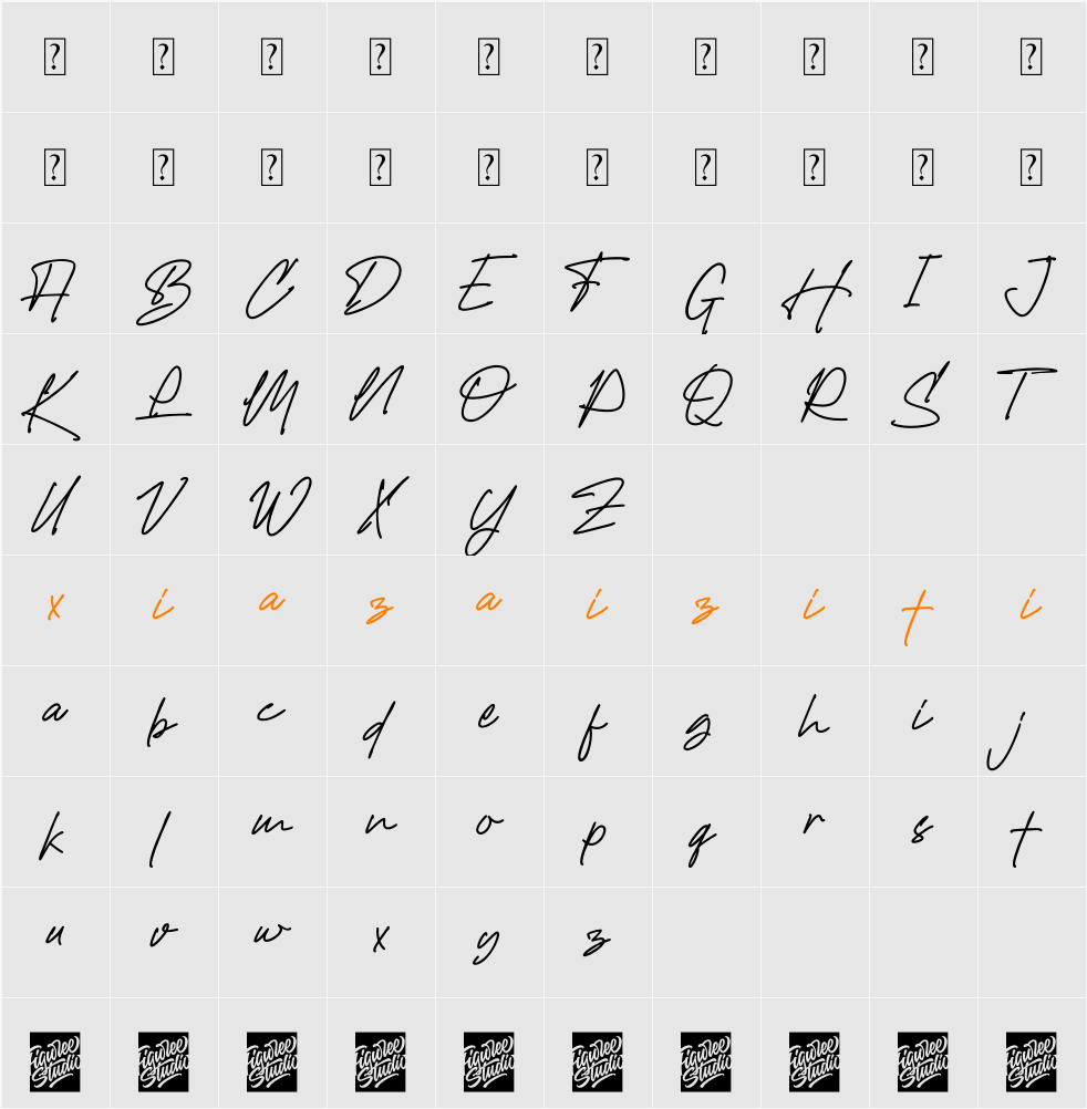 Hadejah Signature 字符映射表
