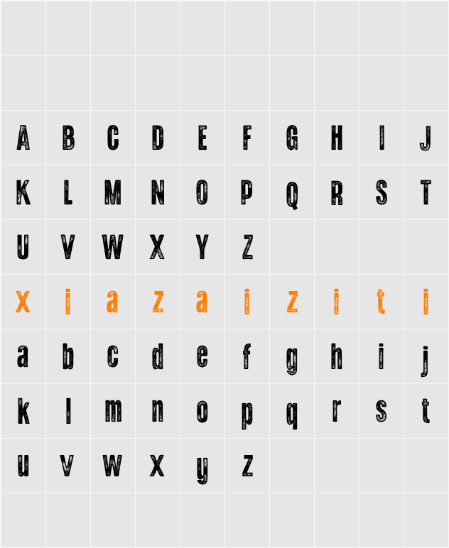 Godger Vintage Demo Stamp 字符映射表