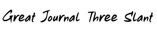 Great Journal Three Slant