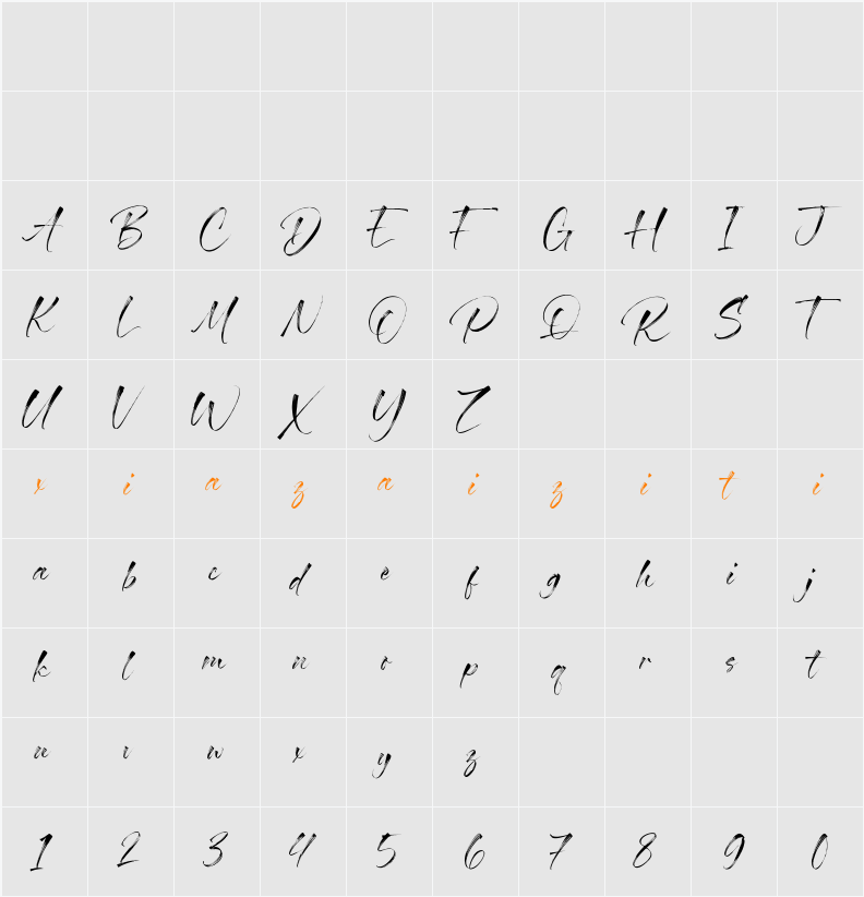 Marthine Diamond 字符映射表