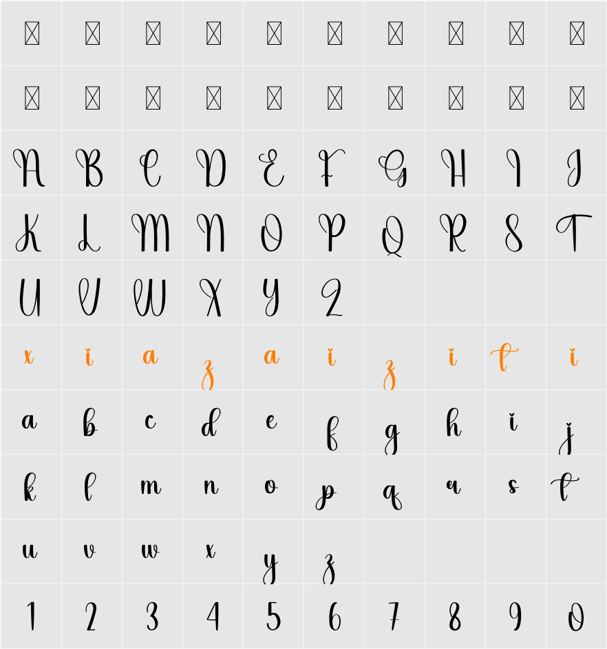 Love Friend 字符映射表