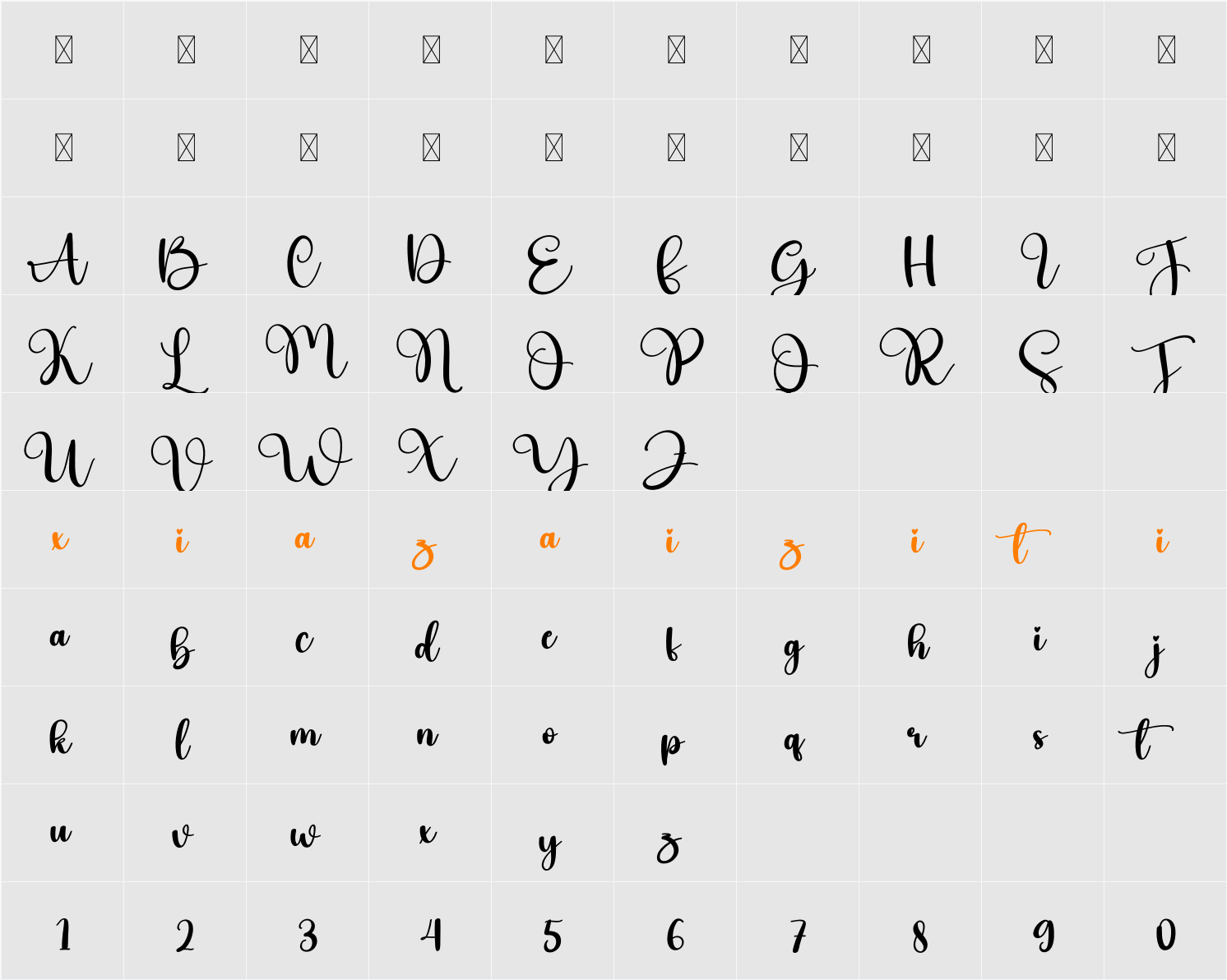 Hockey 字符映射表