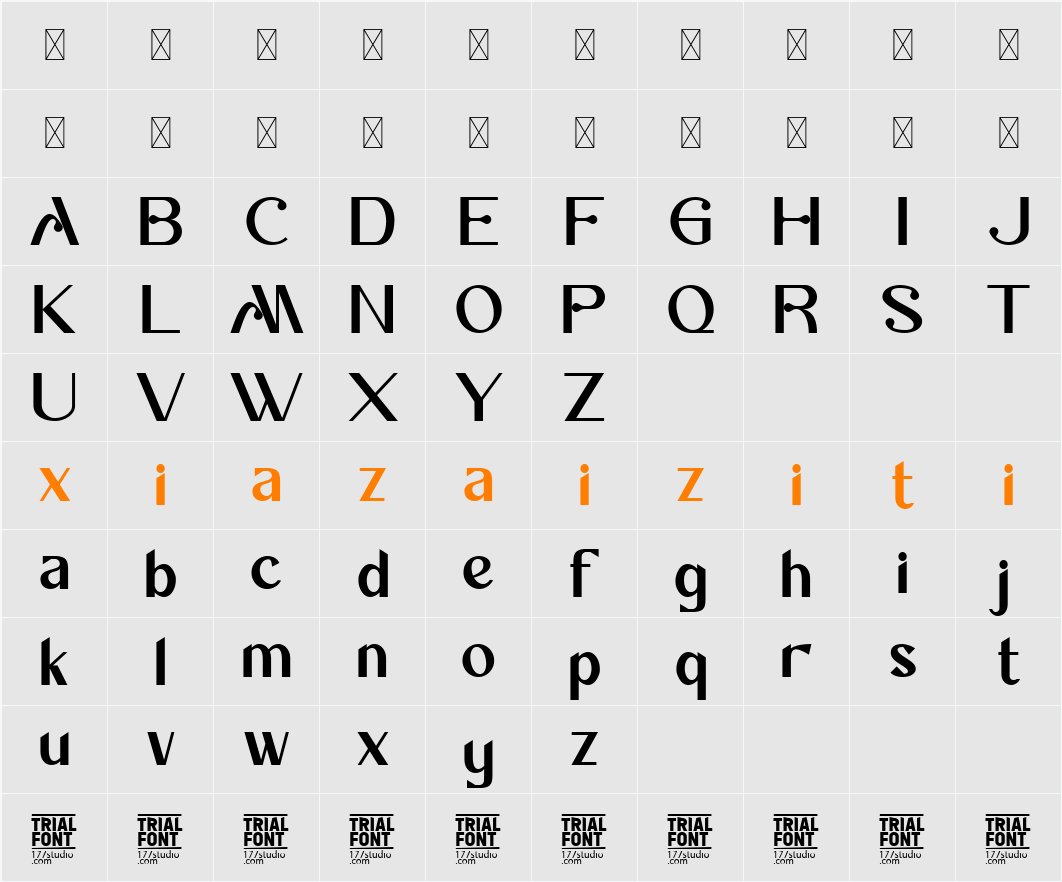 LAUNCHED MODERN DEMO 字符映射表