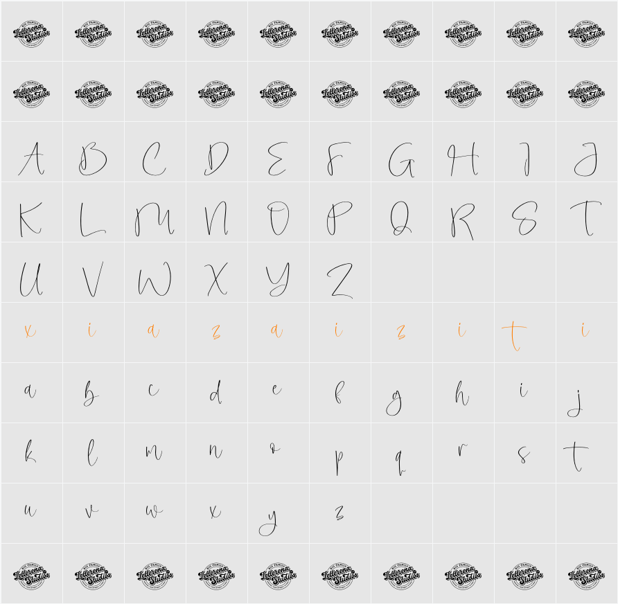 Hanters Maroon DEMO VERSION 字符映射表