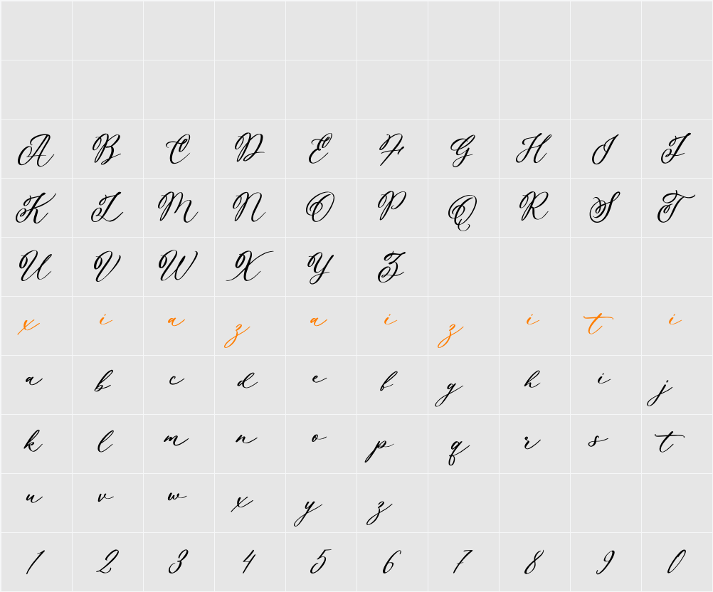 Hanstelly 字符映射表